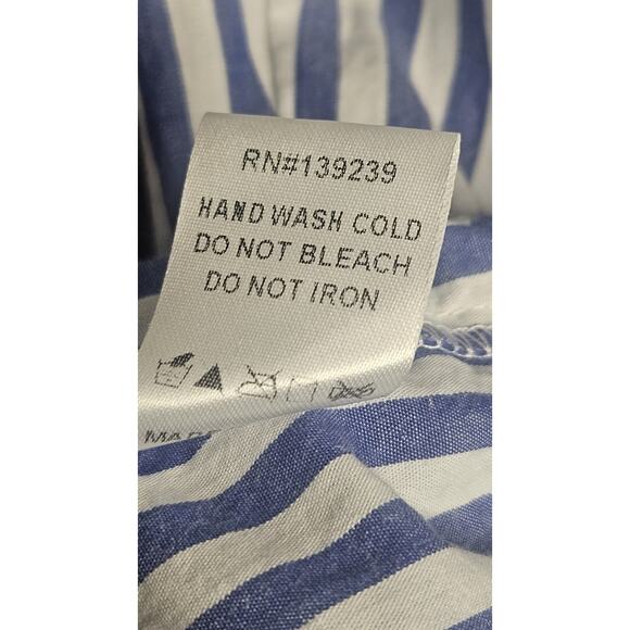 Tuckernuck Pomander Place Dress Blue White Striped Kenzo Mini Size Small Tiered - Picture 8 of 8